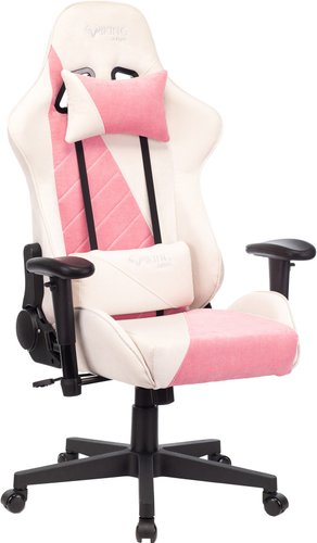 Игровое (геймерское) кресло Zombie VIKING X Fabric (белый/розовый)