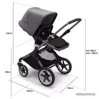 Универсальная коляска Bugaboo Fox 3 (2 в 1, graphite/grey melange/grey melange)