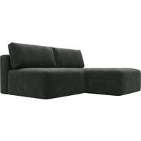 Угловой диван Лига диванов Лига-060 НПБ угол универсальный 129498 (шенилл Rimini 09 зеленый)