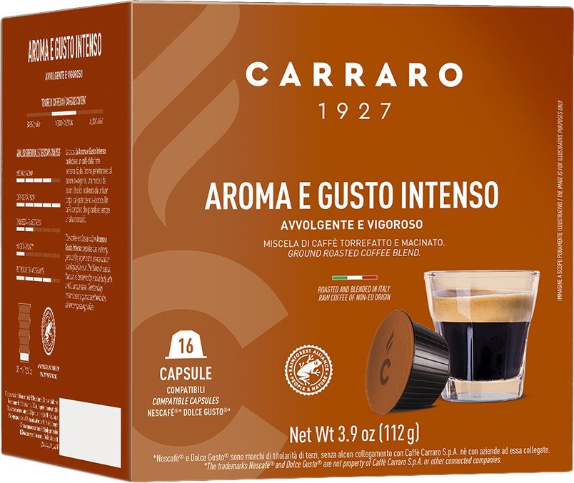 

Кофе в капсулах Carraro Aroma E Gusto Intenso Dolce Gusto 16 шт