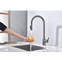 Смеситель Paulmark Iniversal Un213880-GM (черный/вороненая сталь)