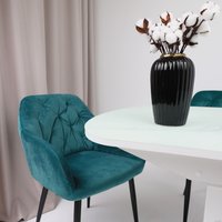 Кухонный стол Аврора Корсика фотопечать 120-151.5x80 (мрамор белый 2/белый матовый)