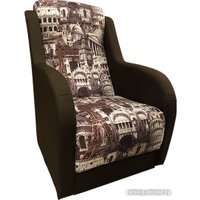 Интерьерное кресло Асмана Дачник-1 (архитектура шоколад/банни под.ткань)