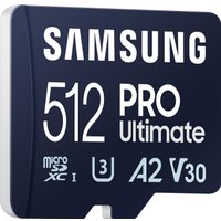 Карта памяти Samsung PRO Ultimate microSDXC 512GB (с кардридером)