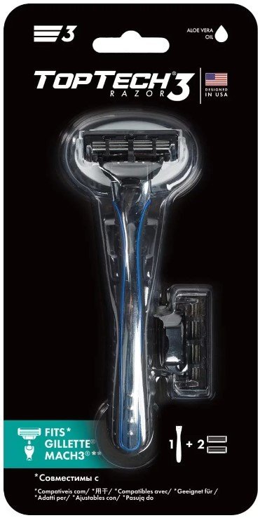 

Бритвенный станок TopTech Razor 3 2 сменные кассеты