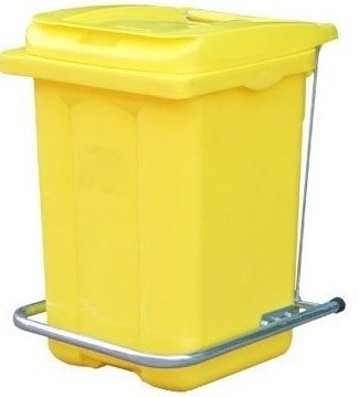 Контейнер для мусора Razak Plast с педалью 60 л (желтый)
