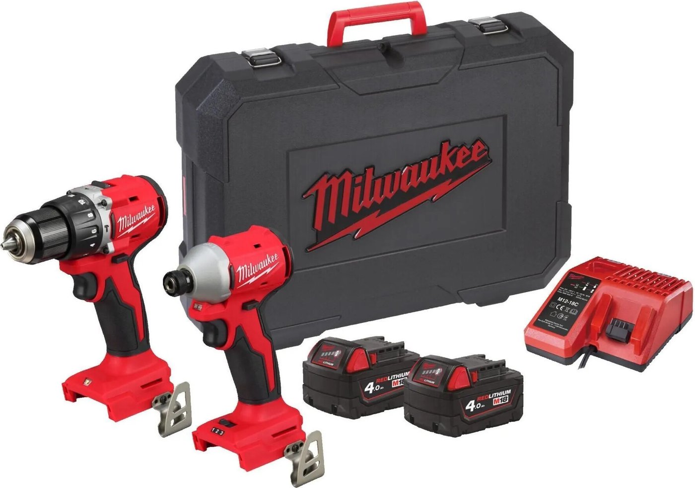 

Milwaukee M18 BLCPP2A-402C 4933492827 (шуруповерт, винтоверт, 2 АКБ, кейс)