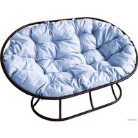 Садовый диван M-Group Мамасан 12100409 (черный/серая подушка)