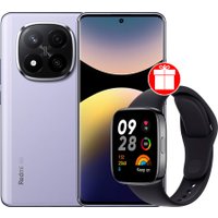 Телефон Xiaomi Redmi Note 14 Pro+ 5G 8GB/256GB международная версия (фиолетовый) + умные часы Xiaomi Redmi Watch 3 (черный) по акции