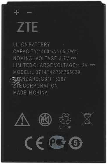 

Аккумулятор для телефона Копия ZTE Li3714T42P3h765039
