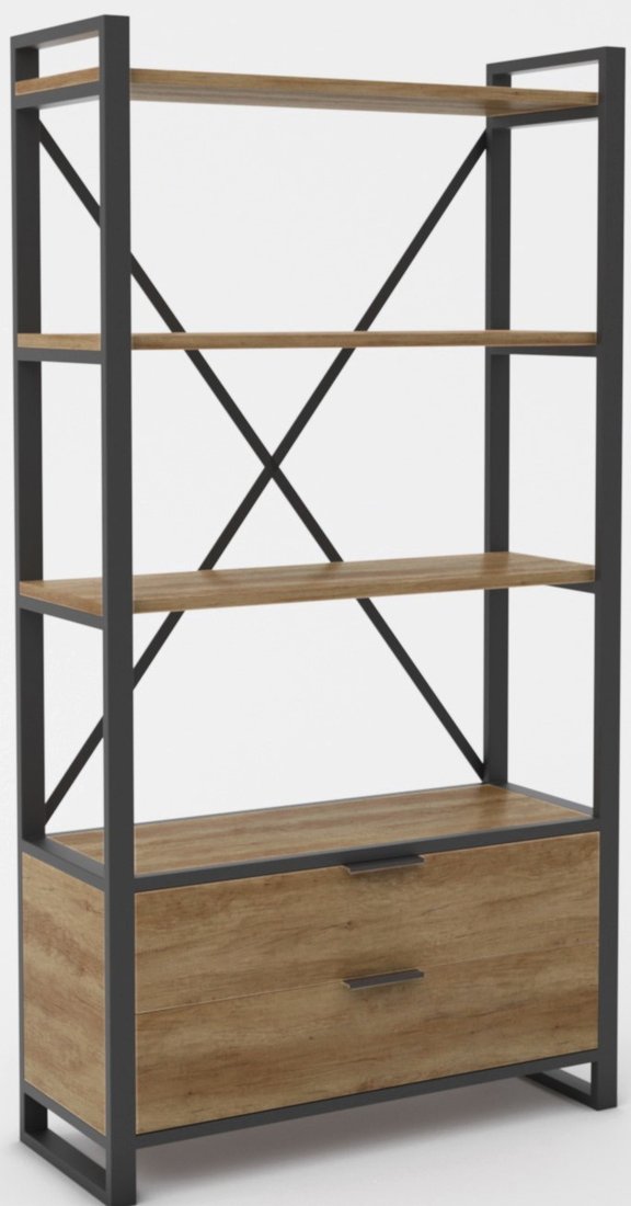 

Стеллаж Hype Mebel Стандарт Люкс 50x170 (черный/дуб галифакс олово)