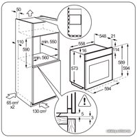 Газовый духовой шкаф Zanussi ZOG511211B