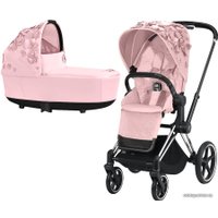 Универсальная коляска Cybex Priam (2 в 1, simply flowers pale blush, шасси chrome/black)