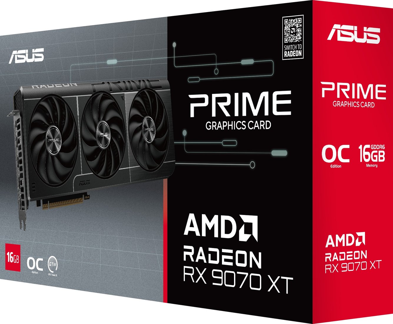 ASUS Prime Radeon RX 9070 XT OC Edition 16GB GDDR6 PRIME