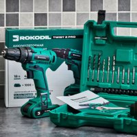 Дрель-шуруповерт Rokodil Twist 2 Pro (1 АКБ, кейс, оснастка)