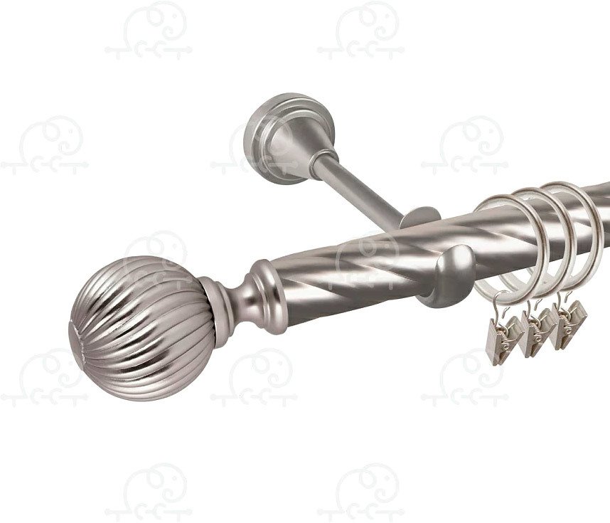 

Карниз для штор АС ФОРОС Орион D25К с бесшумным кольцом с зажимом (1.4 м, сатин)