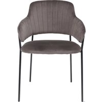 Стул с подлокотниками Алвест AV 448 (темно-серый бархат/черный)