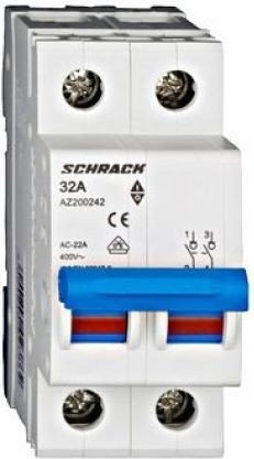 Выключатель нагрузки Schrack Technik AZ 2p 032A AZ200242