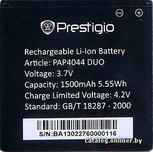 Аккумулятор для телефона Prestigio PAP4044BA