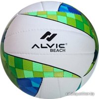 Мяч для пляжного волейбола Alvic Beach (5 размер, белый/синий/зеленый)