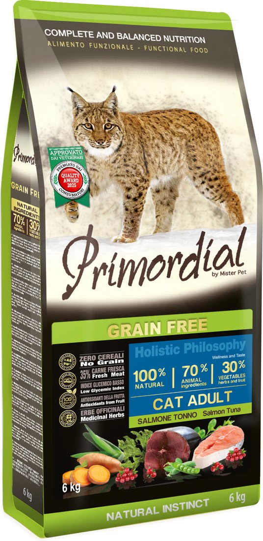 

Сухой корм для кошек Primordial GF Adult Salmon & Tuna 6 кг