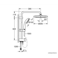 Душевая система  Grohe QuickFix Vitalio Start 250 26817000