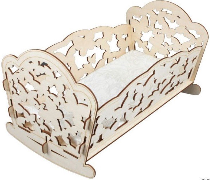 

Кроватка для кукол Leader Toys Fly Of Butterfly 11692 (дерево светлое)