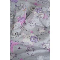 1.5-спальный комплект постельного белья Milanika Мяу-Мяу 1.5сп подростковый с наволочкой 70x70 (бязь)