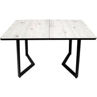 Кухонный стол ВВР Миллер (бискайская сосна/черный №5, пластик 120-160/80)