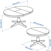 Обеденная группа Ikea Ингаторп/Ингольф 392.541.66 (белый/Нордвалла бежевый)