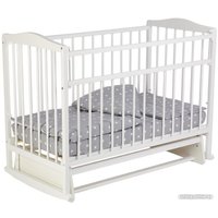 Классическая детская кроватка Фея 204 с маятником (белый)