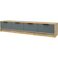 Тумба Интерлиния ТВ Концепт КТ-ТВ4-35 Техно (дуб золотой/серый)