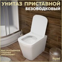 Унитаз приставной Teymi Helmi HD T40108