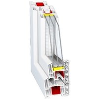 Окно ПВХ Deceunick Фаворит Спейс 2080x1430 П/О+Г+П/О СП2Э