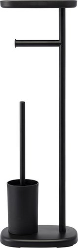 Держатель для туалетной бумаги и ершика Bergenson Bjorn Slim BB0000945 (черный)