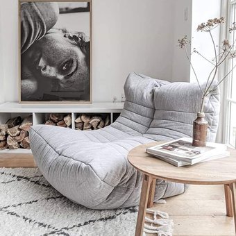 Кресло-мешок Kreslomeshki Кокон (natural grey)