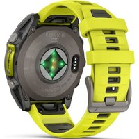 Умные часы Garmin Fenix 8 Solar, Sapphire 47мм (титановый серый с желтым ремешком)