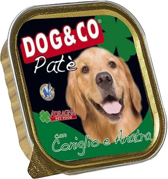 Консервированный корм для собак Adragna Dog&Co паштет из кролика и утки 300 г