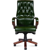 Офисное кресло Norden Боттичелли P2338-L09 (зеленая глянцевая кожа/мультиблок)
