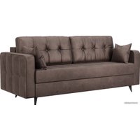 Диван Мебель-АРС Снеп (бархат серо-шоколадный Star Velvet 60 Coffee)