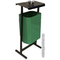 Уличная урна Титан Мета ТМБ-50 с пепельницей (зеленый)