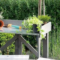 Подставка Диприз Столик складной с цинком Д.7456.3 (антрацит, сосна)