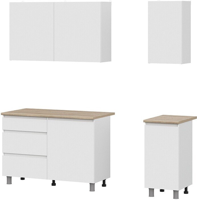 

Готовая кухня NN мебель Денвер 1.6м (белый/дуб сонома)