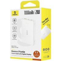 Внешний аккумулятор Baseus PicoGo Digital Display 20W 10000mAh (белый)