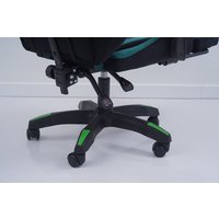 Игровое (геймерское) кресло Calviano 1584 (велюр, черный/зеленый)