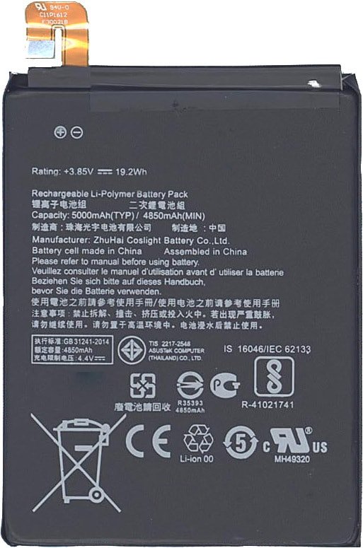 

Аккумулятор для телефона Копия ASUS C11P1612