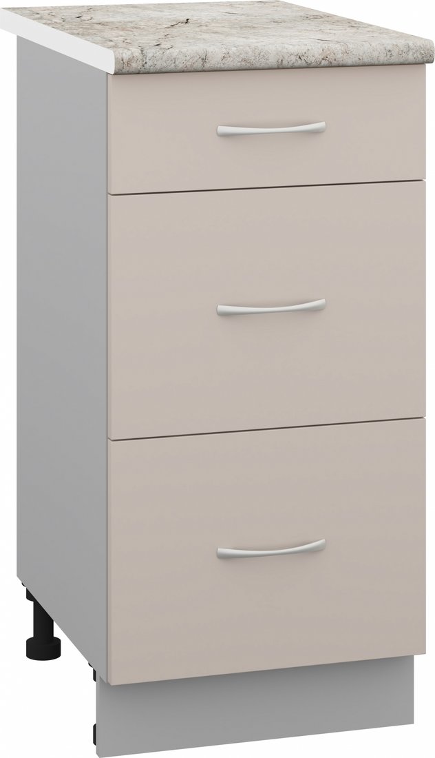 

Шкаф напольный Кортекс-мебель Корнелия Лира НШ40р3ш (капучино/марсель)