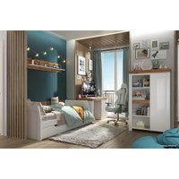 Кровать Anrex Taurus 90-2 90x200 (дуб вотан/белый)