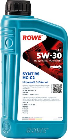 

Моторное масло ROWE Hightec Synt RS SAE 5W-30 HC-C2 1л [20113-0010-03]