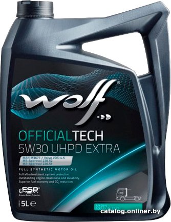 Моторное масло Wolf OfficialTech UPHD Extra 5W-30 5л